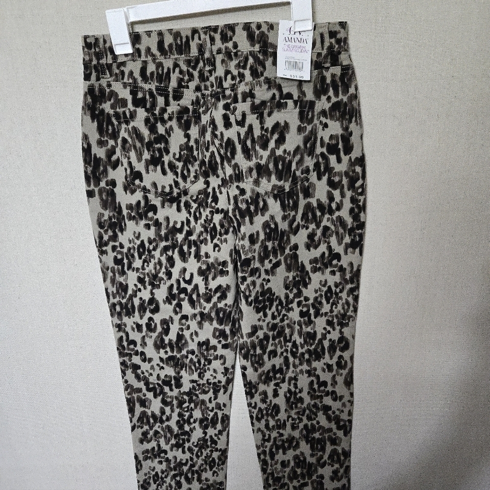 Gloria Vanderbuilt Leopard Print Pants NWT - Picture 4 of 5